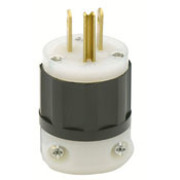 Leviton Electrical Plugs 5-15P Power Ind Plug Black-White 5266-PLC